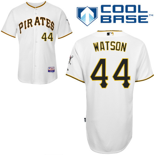 Tony Watson #44 MLB Jersey-Pittsburgh Pirates Men's Authentic Home White Cool Base Baseball Jersey